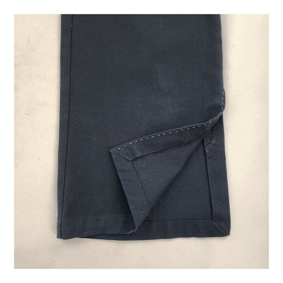 ST. JOHN Sport Navy Blue Trouser Pants Bottom Slits Pockets Stretch - Picture 3 of 4